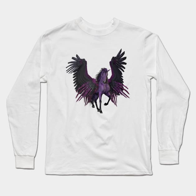 Winged horse Long Sleeve T-Shirt by Well well well